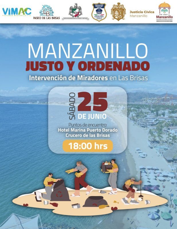 Justicia Cívica del Ayuntamiento de Manzanillo pone tareas de servicio comunitario a infractores