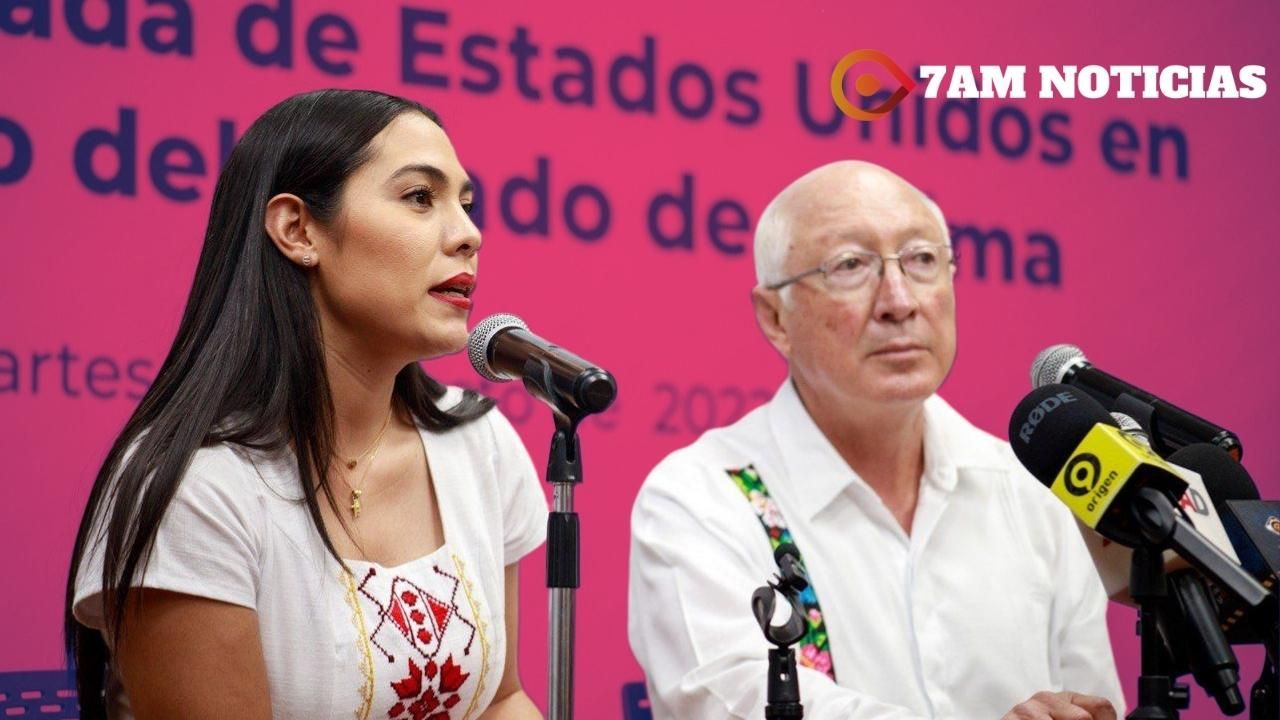 Embajador Ken Salazar ofrece apoyo a gobierno de Indira Vizcaíno para recuperar la seguridad en Colima