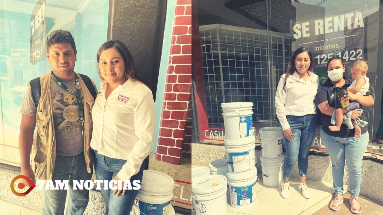 Diputada Isamar Ramírez continúa entrega de materiales a familias de Manzanillo