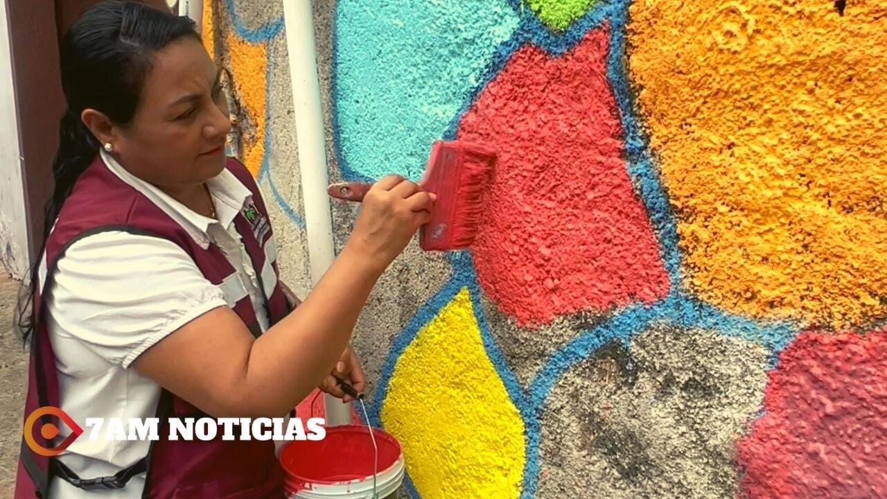 Griselda Martínez da arranque a segunda etapa de renovación de pintura y embellecimiento del Sector 3