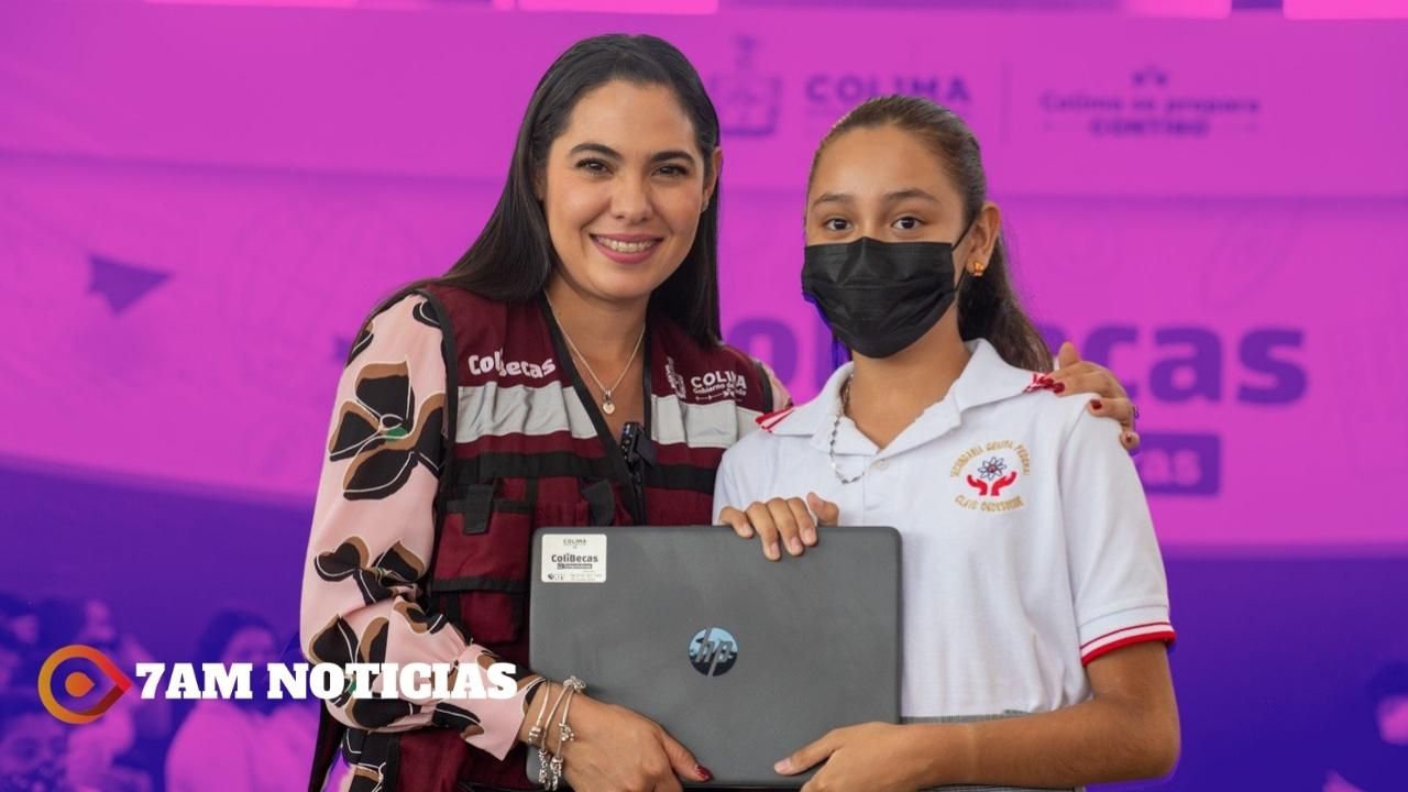 Indira concluye entrega de 5,450 computadoras gratuitas a estudiantes del municipio de Colima