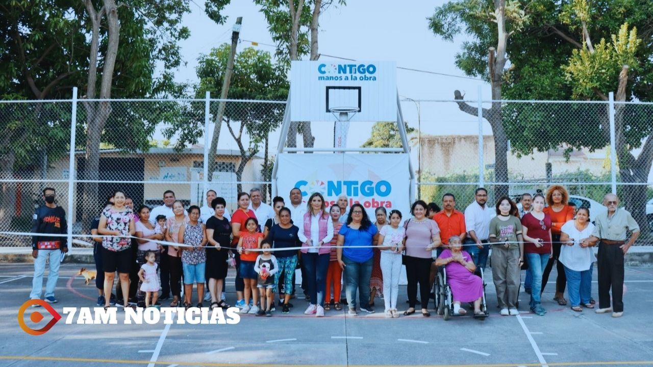 Margarita Moreno entrega rehabilitación de espacio multideportivo en colonia Nuevo Paraíso