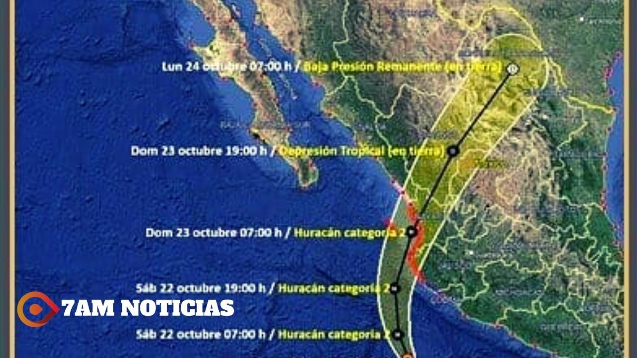 ‘Roslyn’ se intensificó y ya es Huracán categoría 1 y está frente costas de Colima