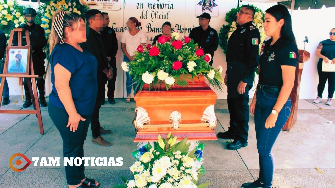 Secretario de Seguridad Pública aseguró que el agente Guadalupe Banderas permanecerá en la memoria del pueblo