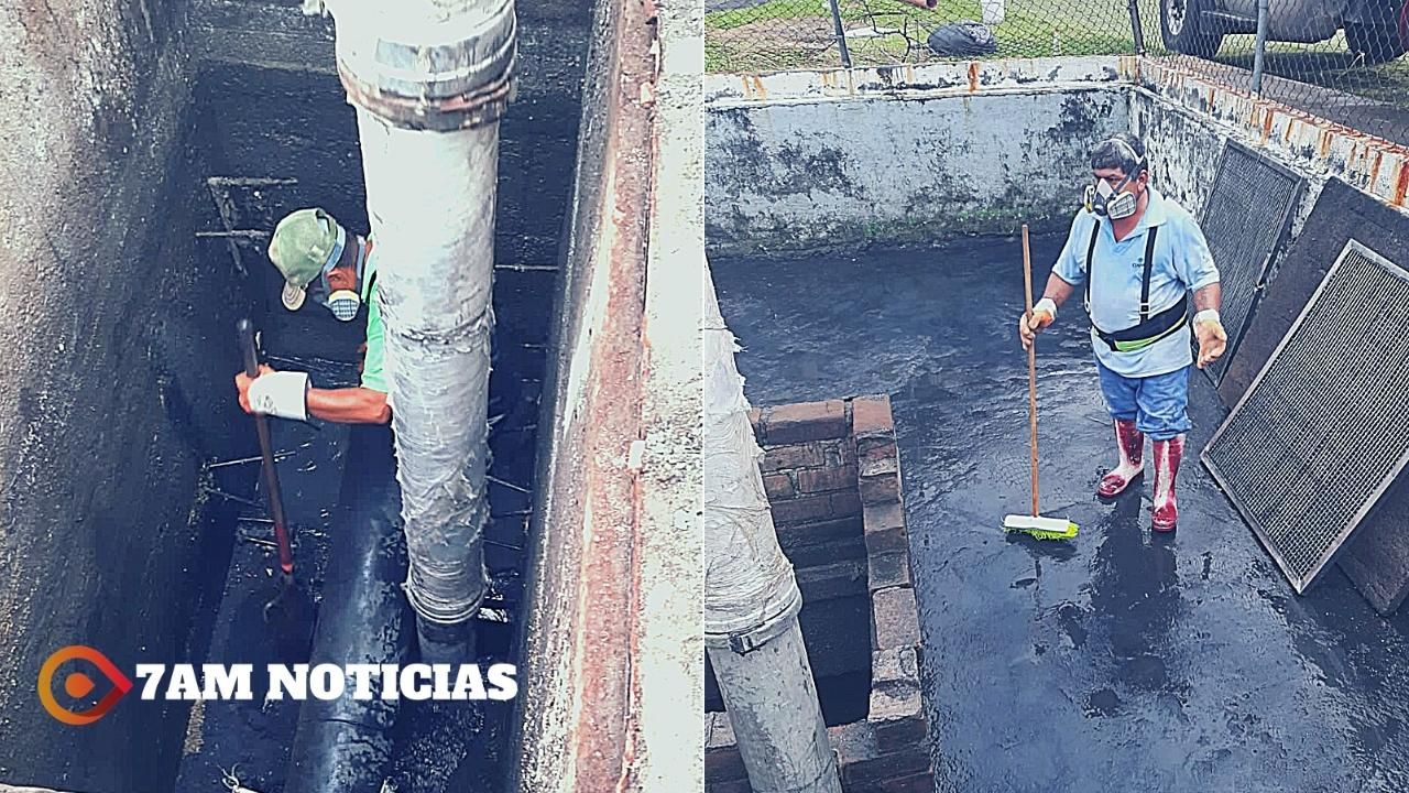 CIAPACOV realiza limpieza del Cárcamo de V. Carranza