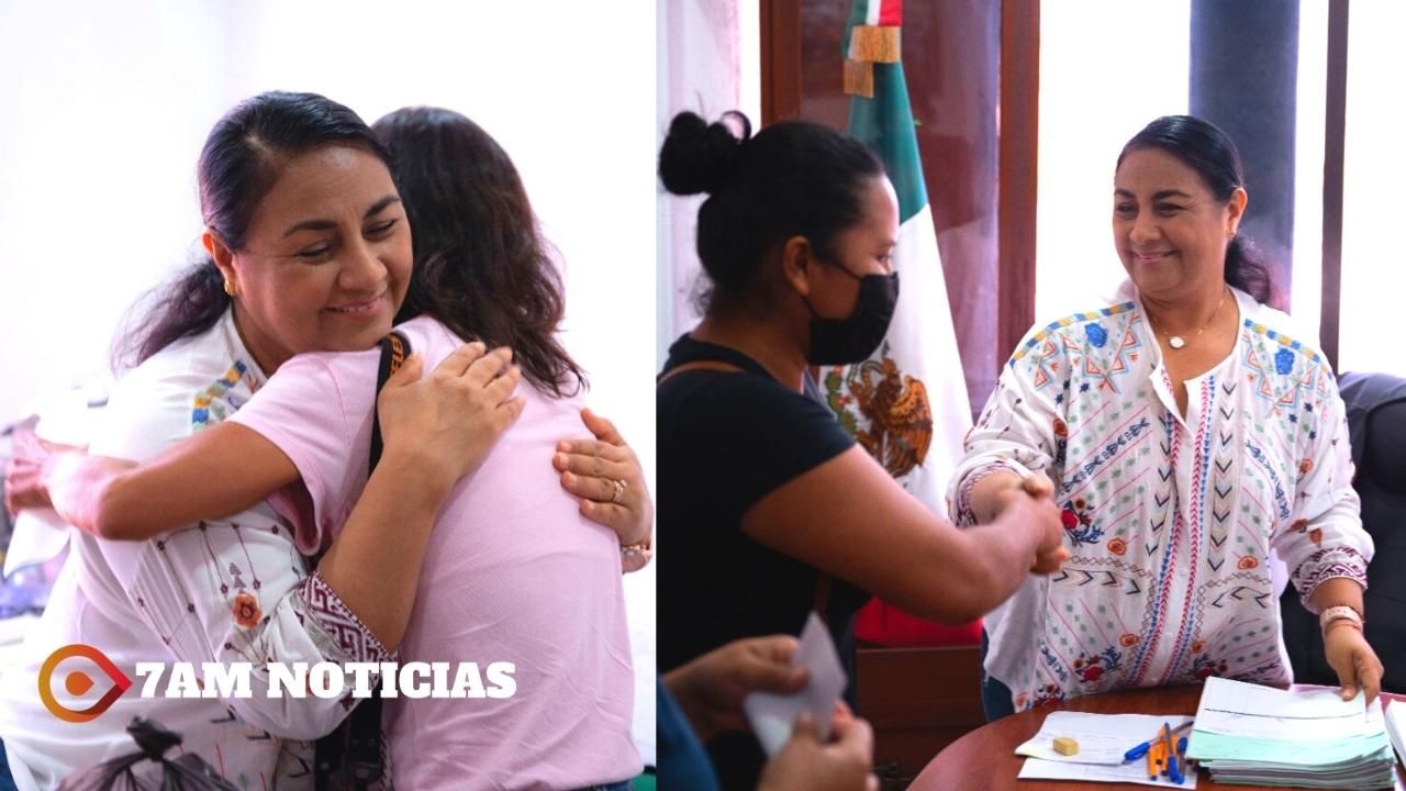 Alcaldesa Griselda Martínez apoya a 22 familias con más de 78 mil pesos