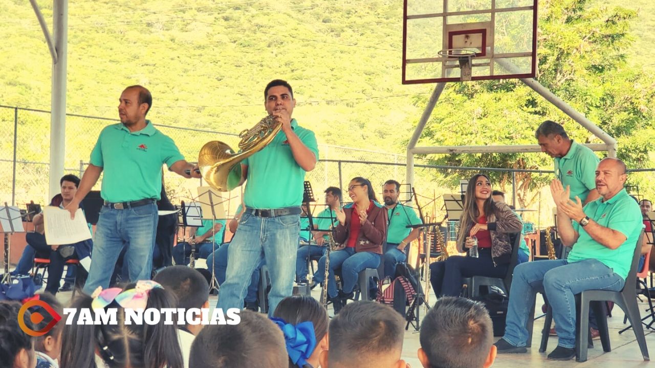 Banda Sinfónica del Gobierno de Colima ofreció concierto en Zacualpan