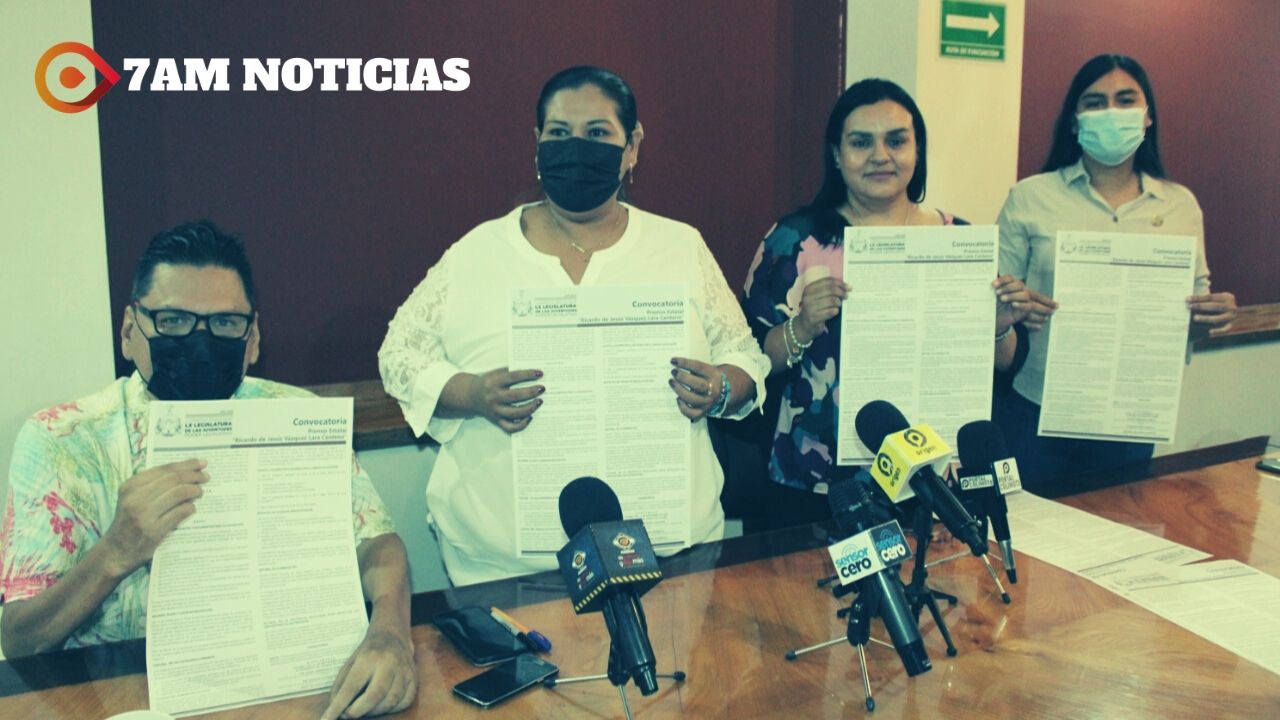 LX Legislatura emite convocatoria al Premio Estatal “Ricardo de Jesús Vázquez Lara Centeno”