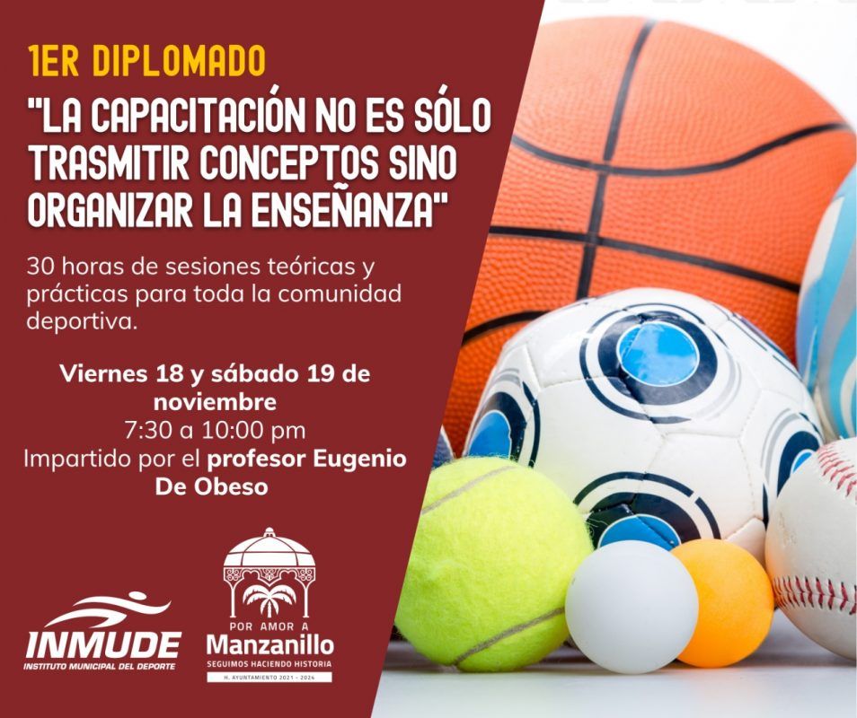 El Ayuntamiento de Manzanillo convoca a la comunidad deportiva a capacitación gratuita