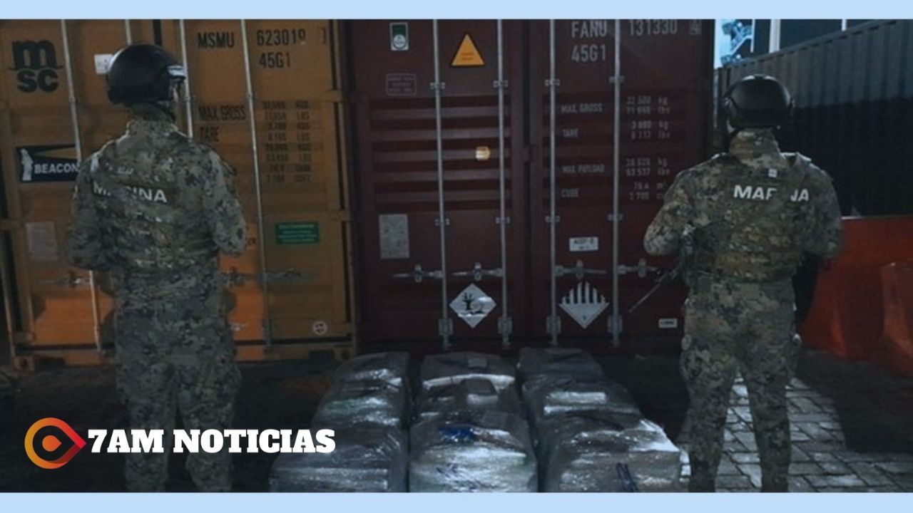Decomisa SEMAR 431 kg de cocaína en el puerto de Manzanillo