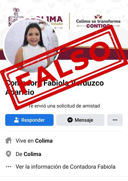 Alerta Gobierno de Colima sobre perfil falso de la titular de Seplafina en redes sociales