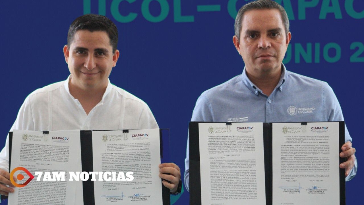 Universidad de Colima y CIAPACOV firman convenio de colaboración 2023