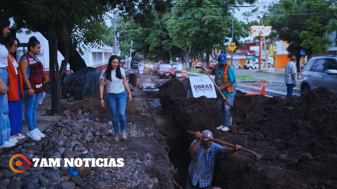 Gobernadora Indira Vizcaíno supervisó obra de red de drenaje en calle Ignacio Sandoval, este viernes