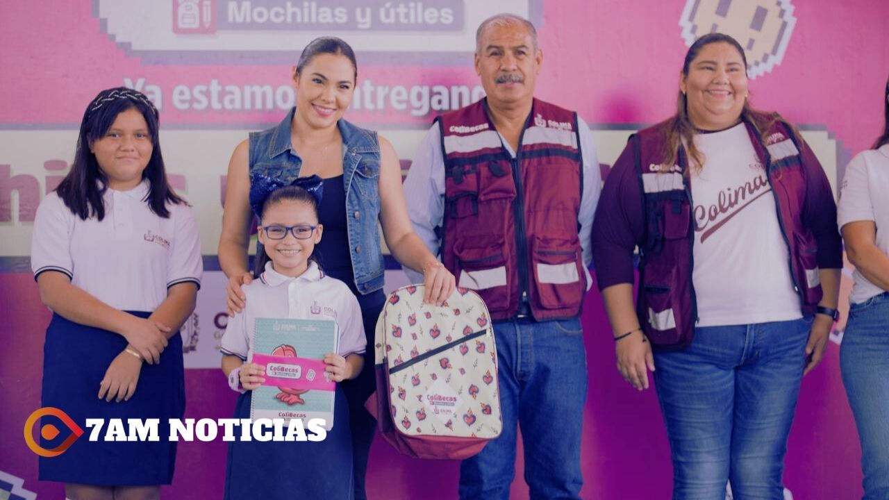 Indira entregó 351 paquetes de ColiBecas Mochilas y Útiles gratuitos en primaria Cuauhtémoc de Tecomán