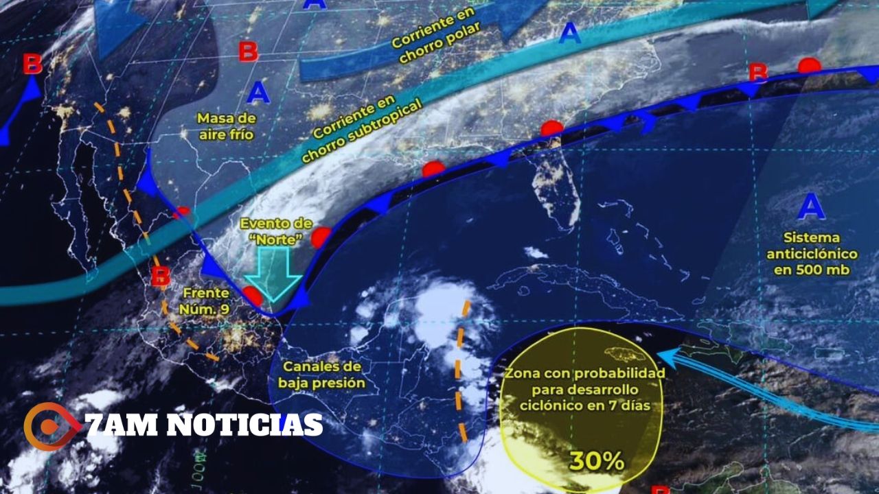Baja presión originaría intervalos de chubascos en el occidente de México, incluido Colima