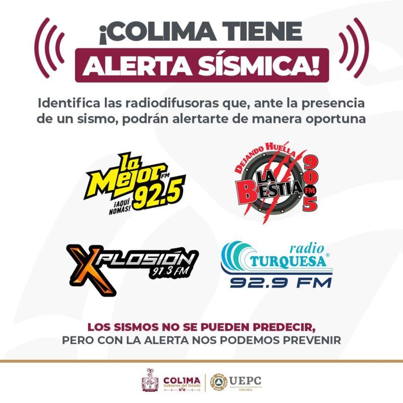 Estado de Colima ya cuenta con 4 receptores de Alerta Sísmica para radiodifusión