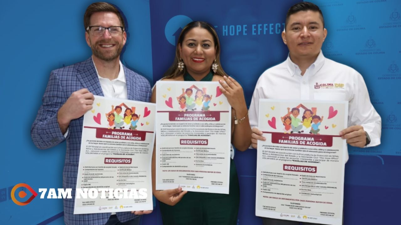 Gobierno de Colima invita a colimenses a unirse al programa Familias de Acogida