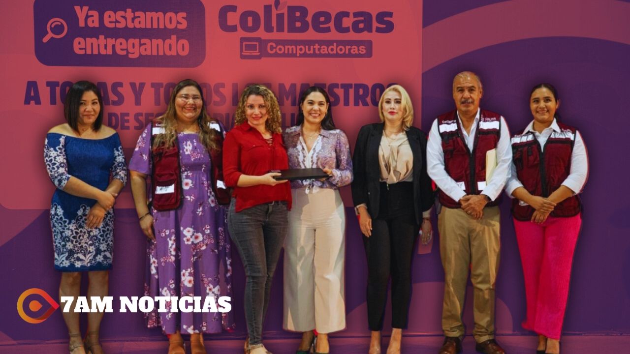 Gobernadora Indira Vizcaíno cumple a docentes de secundaria; comienza a entregarles sus ColiBecas Computadoras