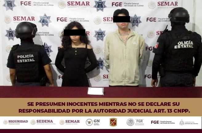 Policía Estatal de Colima detuvo a dos personas y recupera dinero y objetos robados