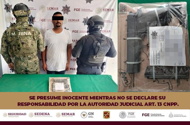 Policía Estatal de Colima detiene a una persona en posesión de arma de fuego en Tecomán