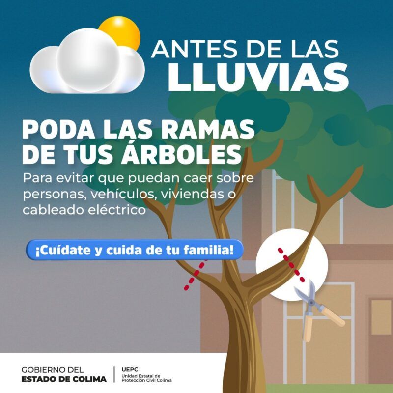 Importante realizar acciones preventivas previo a lluvias y ciclones tropicales