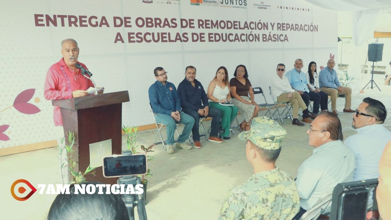 Educación Colima y Contecon entregan acciones de infraestructura en 10 escuelas de Manzanillo