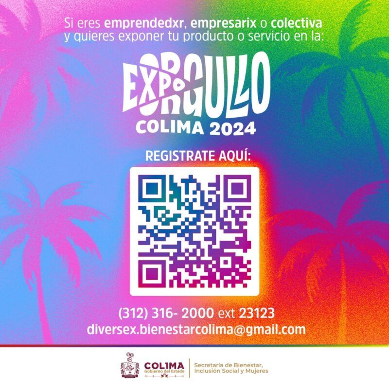 Gobierno Colima invita a emprendedorx o empresarix a participar en la ExpoOrgullo 2024