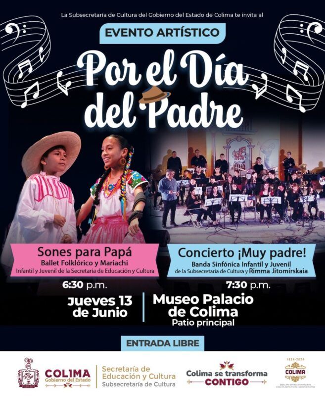 Celebrarán el Día del Padre con ballet, mariachi y concierto sinfónico en el Museo Palacio de Colima