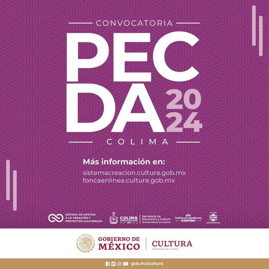 Cultura Colima lanza la convocatoria PECDA 2024