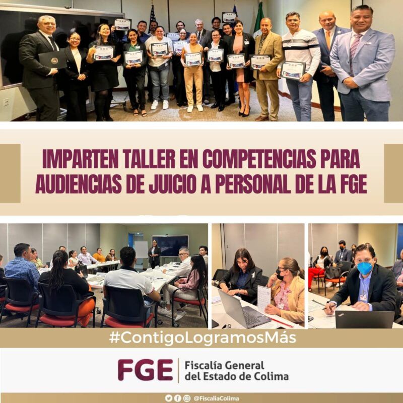 Imparten taller en competencias para audiencias de juicio a personal de la FGE