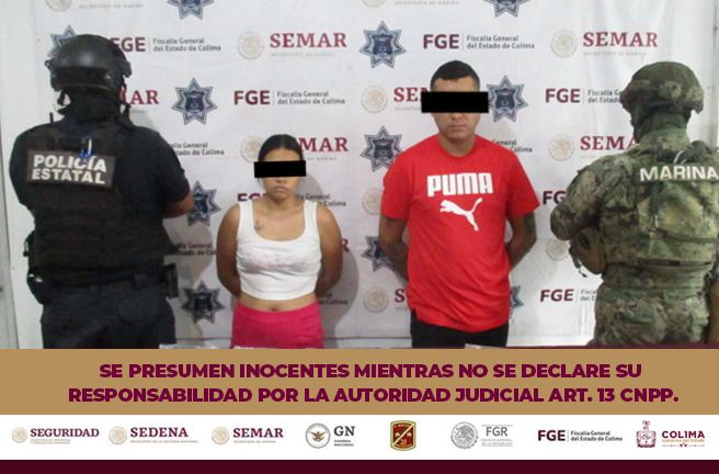 Policía Estatal y Semar detienen a dos personas por delitos contra la salud y violar Ley Federal de Armas de Fuego y Explosivos