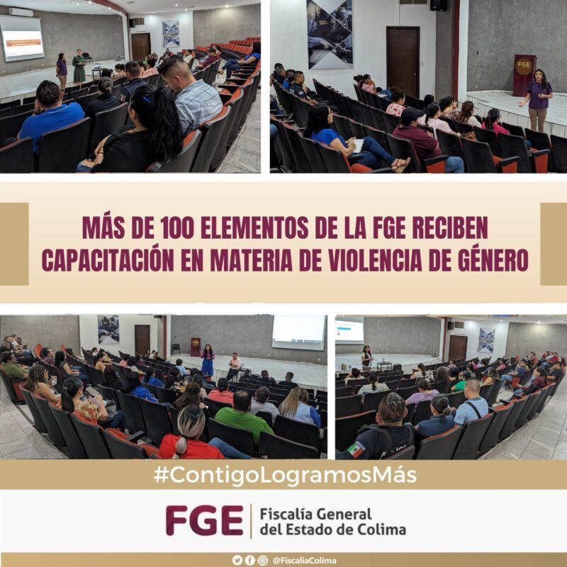 Más de 100 elementos de la FGE reciben capacitación en materia de violencia de género