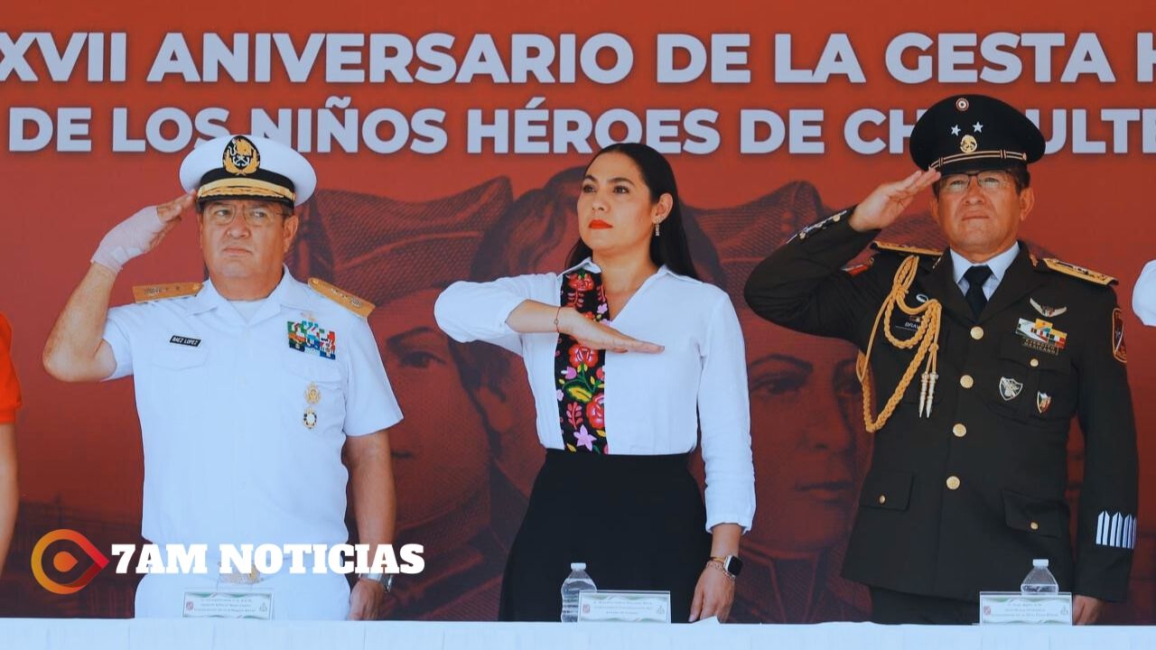 Gobernadora de Colima invita a reflexionar sobre el sentido del deber y la responsabilidad de los Niños Héroes