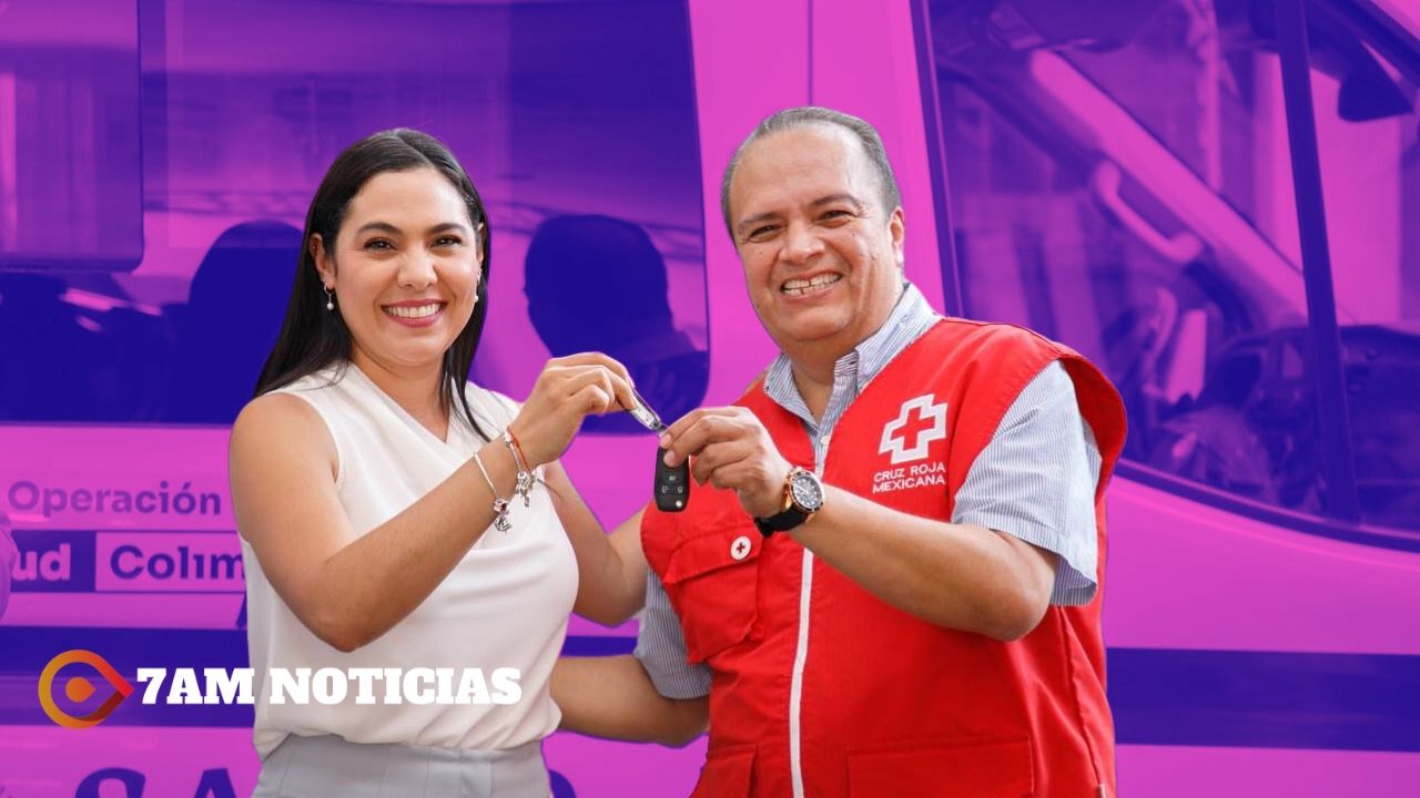 Indira Vizcaíno entregó una ambulancia y dos desfibriladores a Cruz Roja Colima, con inversión de más de 2.4 mdp