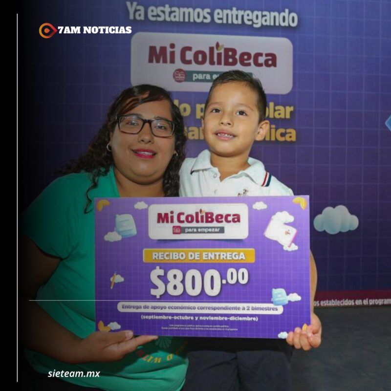 Gobierno Colima entrega Mi ColiBeca para Empezar a más de 3 mil estudiantes villalvarenses, este martes