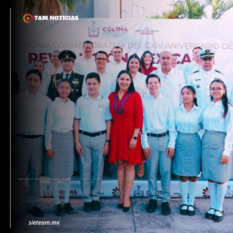 Gobernadora de Colima encabeza la ceremonia por el 114 aniversario del inicio de la Revolución Mexicana