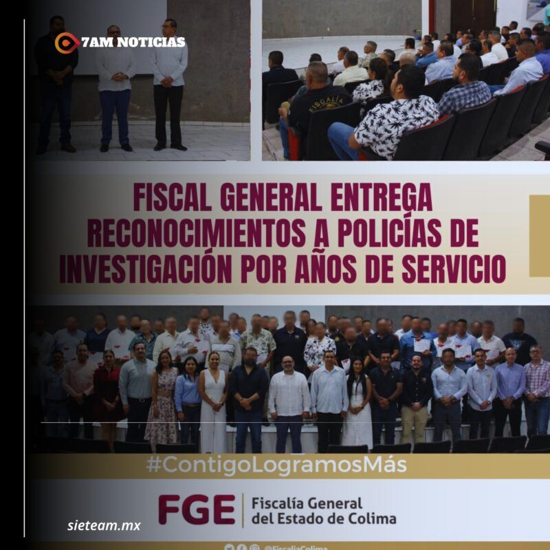 Fiscal General entrega reconocimientos a Policías de Investigación por años de servicio