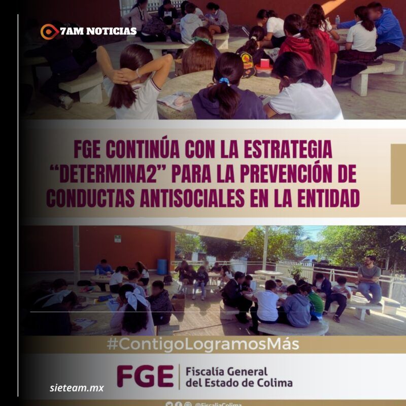 FGE continúa con la Estrategia “Determina2” para la Prevención de Conductas Antisociales en la entidad