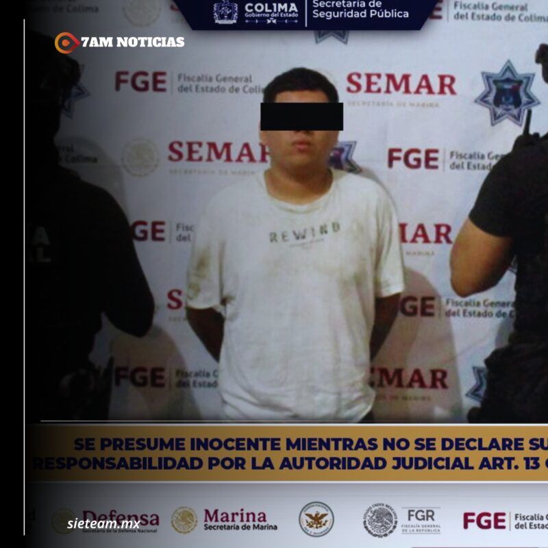 Policía Estatal y Marina detienen en Colima a dos individuos por presunta participación en un homicidio