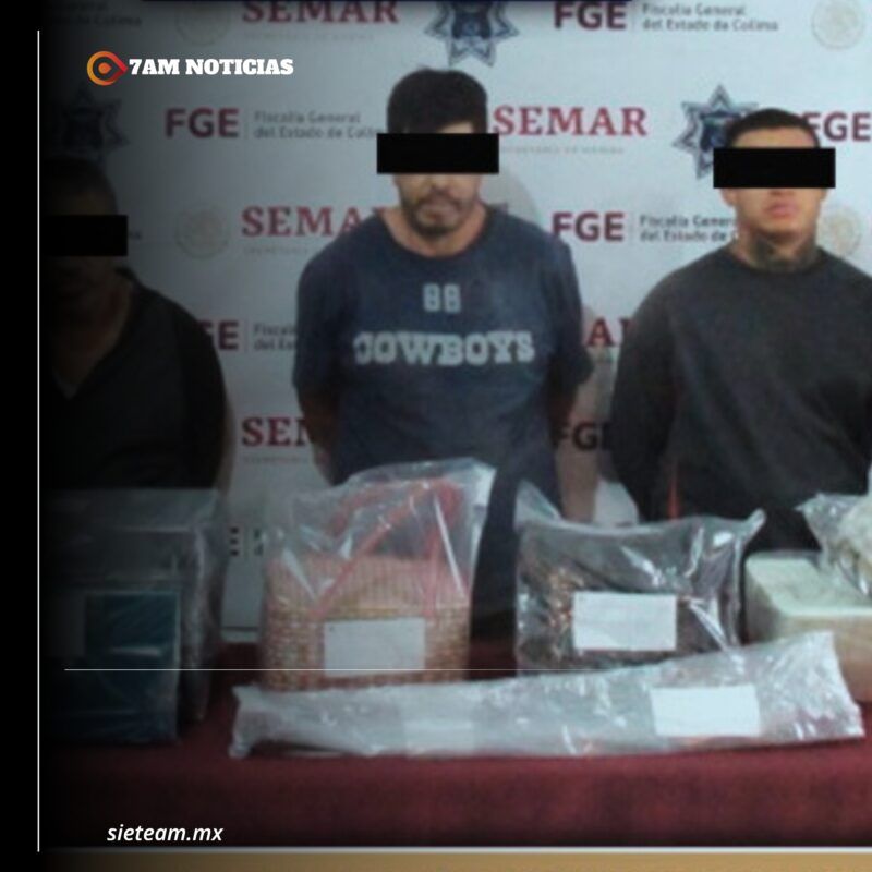 SSP y Marina detienen a tres masculinos por robo calificado en el municipio de Colima