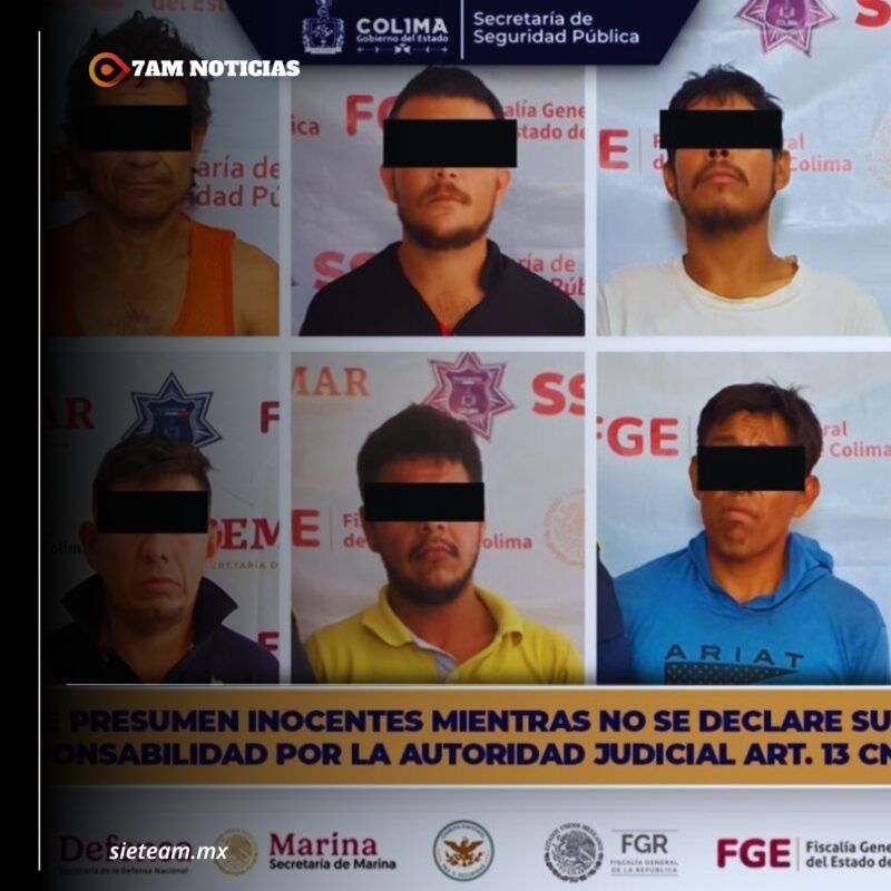 Detiene Policía Estatal de Colima a 10 personas por delitos contra la salud, en distintos hechos