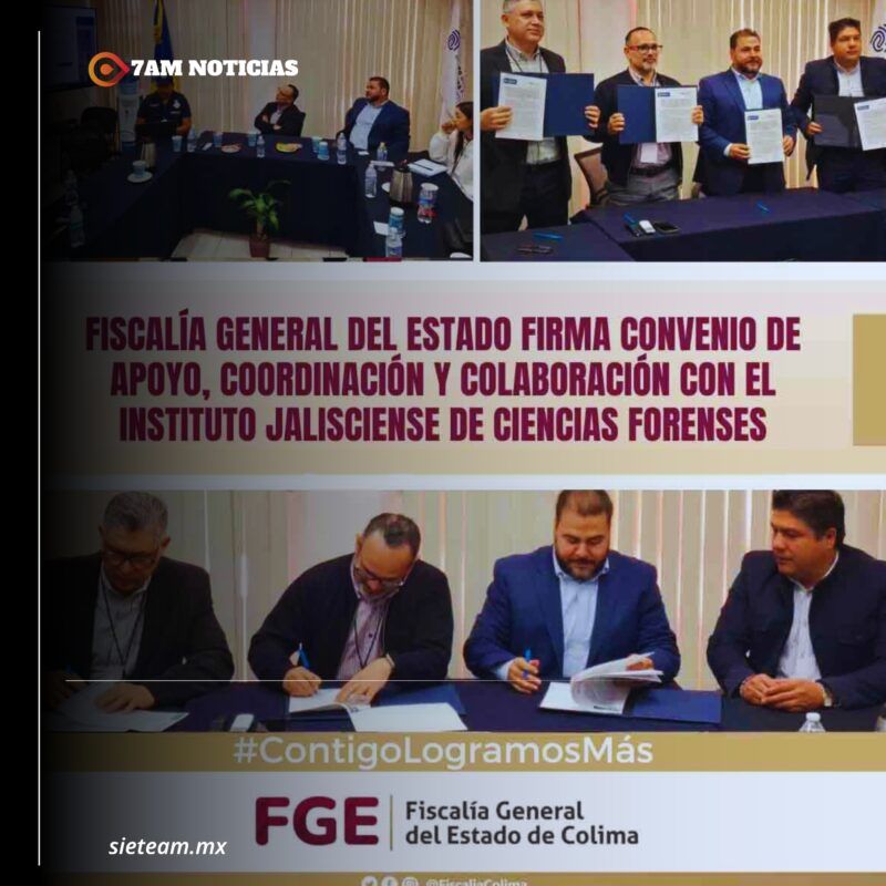 Fiscalía General del Estado firma convenio de apoyo, coordinación y colaboración con el Instituto Jalisciense de Ciencias Forenses