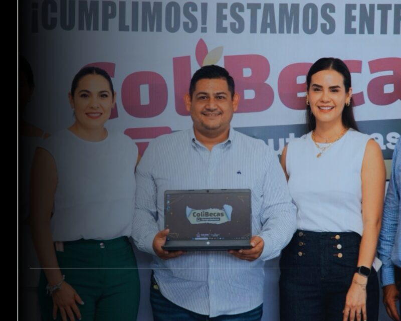 Indira Vizcaíno entregó casi 400 ColiBecas Computadoras a docentes de Manzanillo