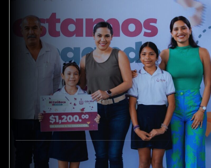 Por tercer día consecutivo, Indira Vizcaíno entrega Mi ColiBeca para Empezar en Manzanillo; hoy la reciben más de 3,100 estudiantes