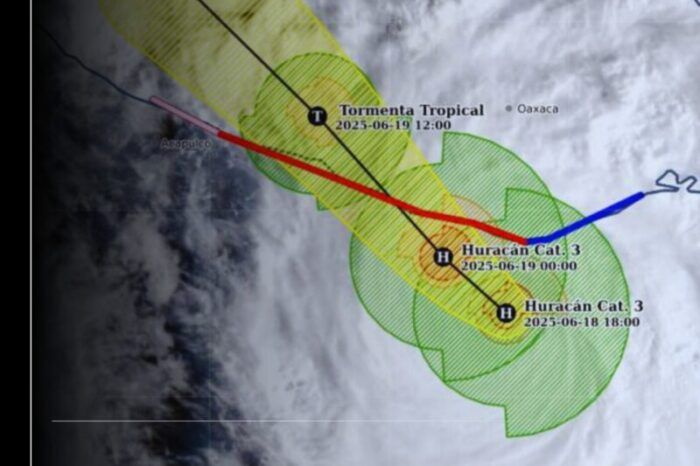 'Érick' se intensifica a huracán categoría 3; por el momento no representa peligro para Colima