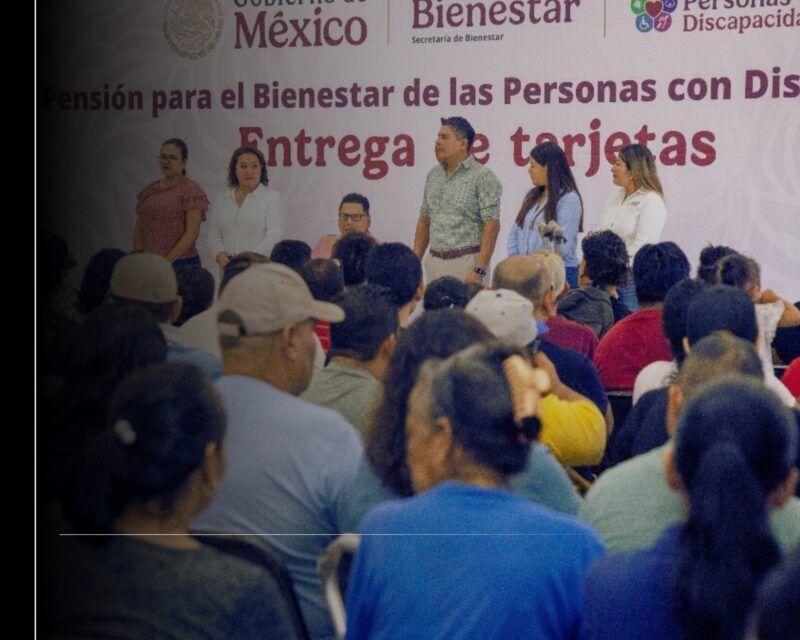 Gobierno de Colima y de México entregan 467 tarjetas de Pensión para el Bienestar de Personas con Discapacidad