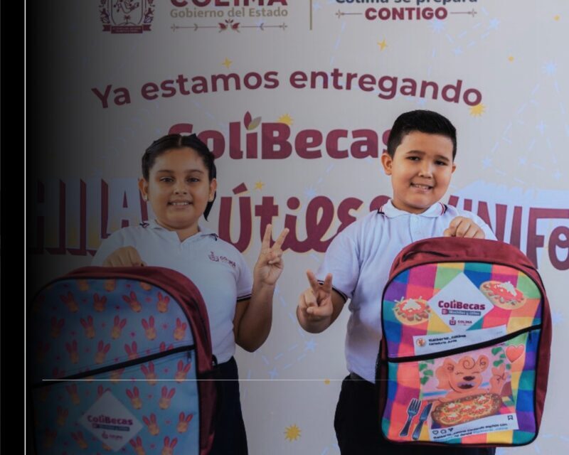Gobierno del Estado de Colima entrega ColiBecas Mochilas, Útiles y Uniformes a más de 300 estudiantes de primaria, en Manzanillo