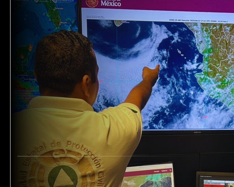 Huracán ‘Erick’ podría generar lluvias fuertes hoy en Colima; UEPC pide extremar precauciones