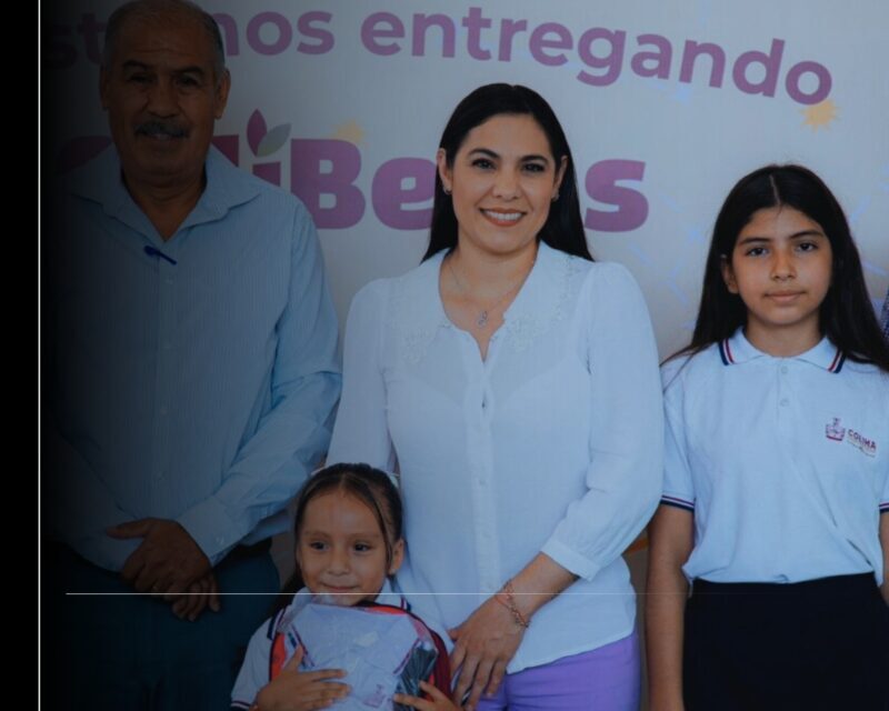 Indira Vizcaíno entregó ColiBecas Mochilas, Útiles y Uniformes a más de 400 estudiantes de primarias de Villa de Álvarez y Comala, este martes