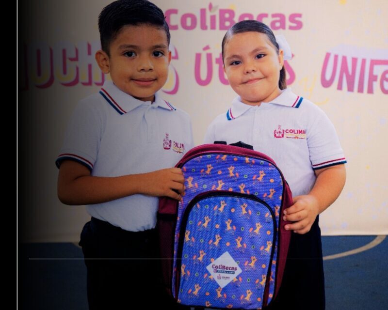 Más de 360 estudiantes de Colima y Minatitlán reciben ColiBecas Mochilas, Útiles y Uniformes, este miércoles